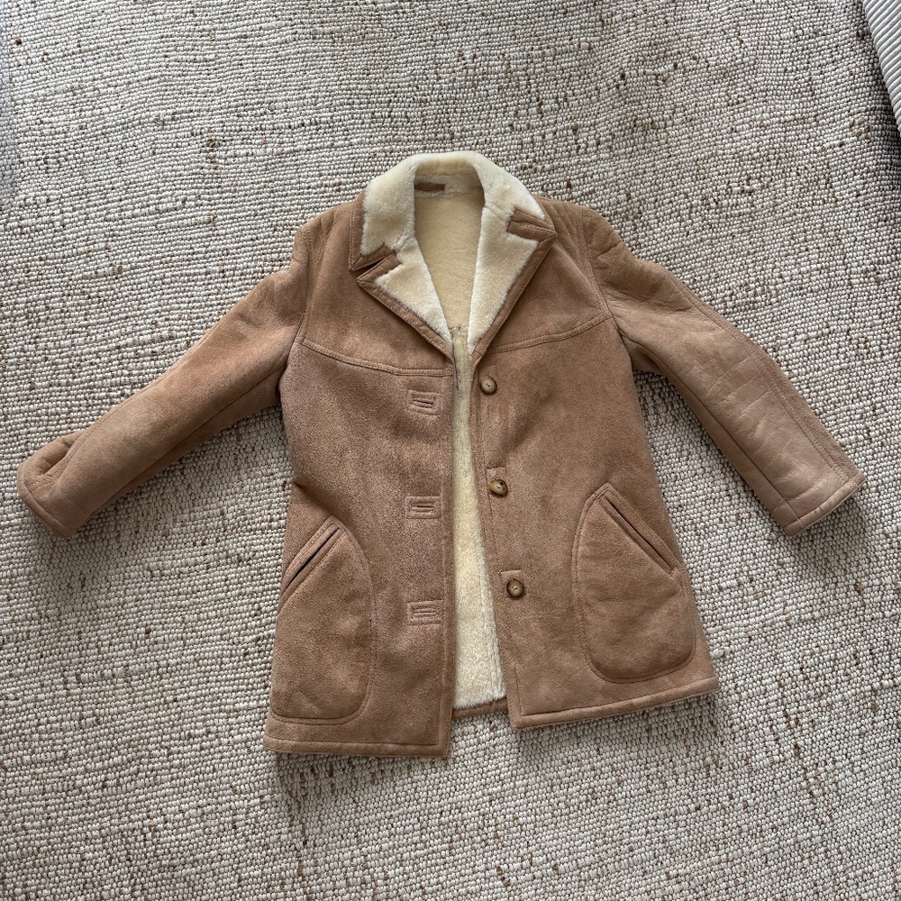 Vintage Sawyer of Napa Shearling Coat Made in USA